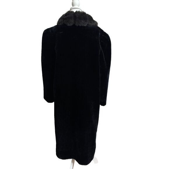 Vtg American Signature Faux Fur Coat Womens XL Black Luxury Mob Wife Timeless - Picture 4 of 8